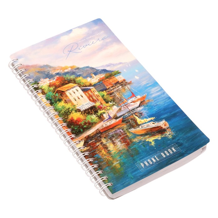 

Телефонная книга А5, 80л, на гребне OfficeSpace "Живопись. Riviera", с высечкой 346948