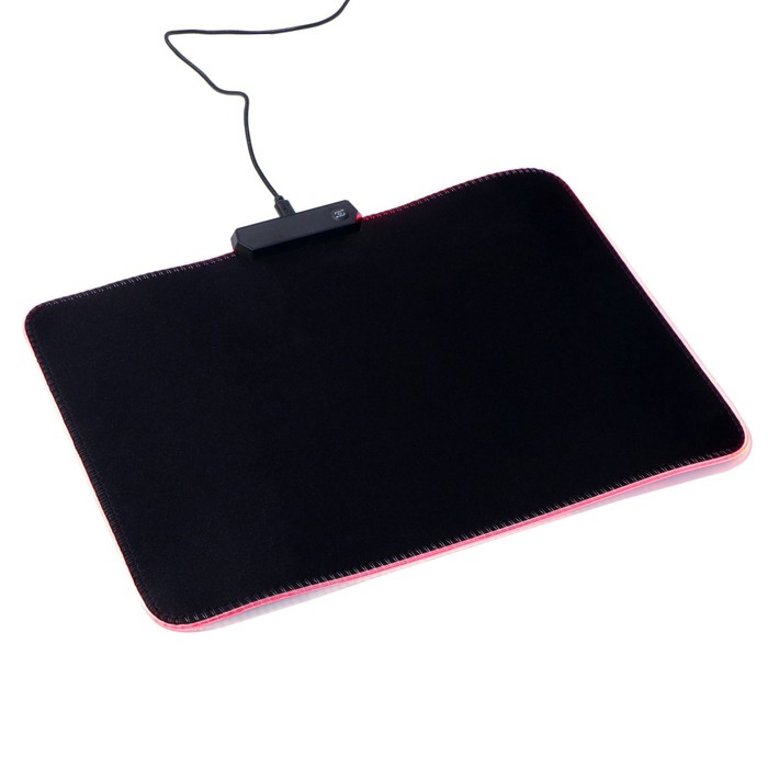 

Коврик для мыши, 35х25х0.3 см, с подсветкой RGB, USB, черный