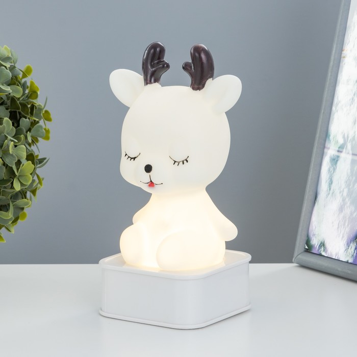 

Ночник "Лосяш" LED от USB/батареек 4хАА белый 9х9х19 см