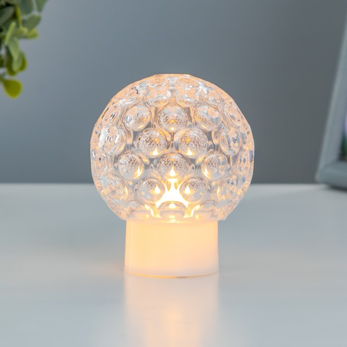 

Ночник "Свеча в шаре" LED от батареек 3хAG13 белый 6,5х6,5х7 см