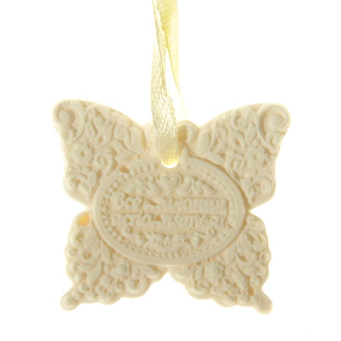 Открытка-аромасаше с гипсовым элементом "Исполнения желаний", аромат апельсина и клубники