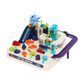 

Парковка-автотрек «Город», с 6 машинами, свет и звук, работает от батареек, уценка