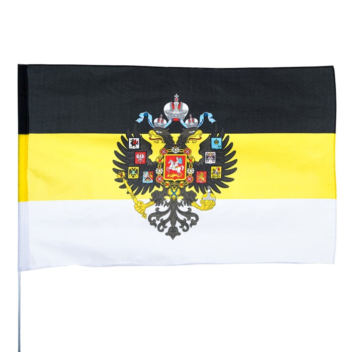 

Флаг Российской империи с гербом, 135 х 90 см, полиэстер, без древка