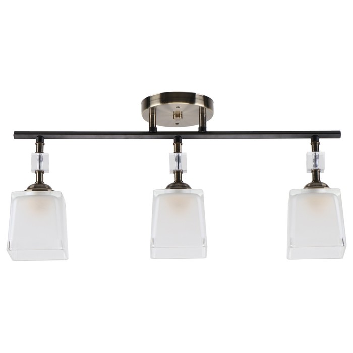 

Светильник ЭкономСвет 10164/3AB+BK WT, E27, 3x60Вт, цвет бронза, чёрный