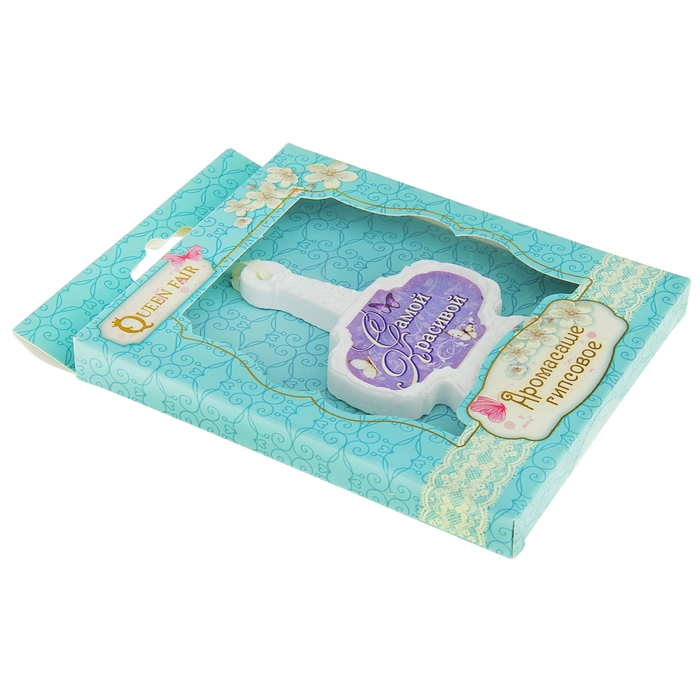 Аромасаше из гипса с цветной вклейкой "Самой красивой", аромат османтуса