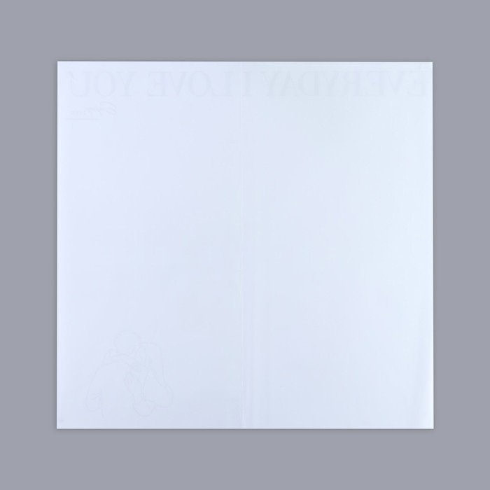 Бумага влагостойкая двухсторонняя «Love you», белый, 58 × 58 см