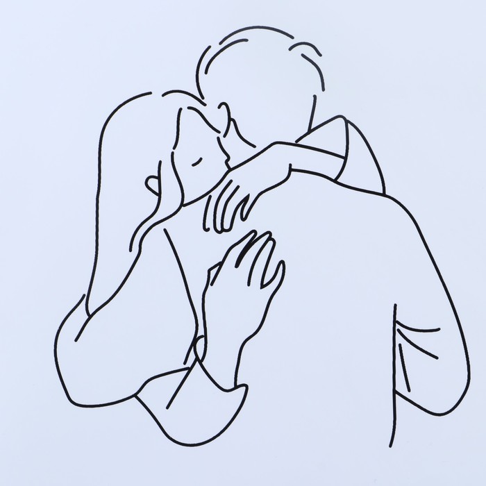 Бумага влагостойкая двухсторонняя «Love you», белый, 58 × 58 см