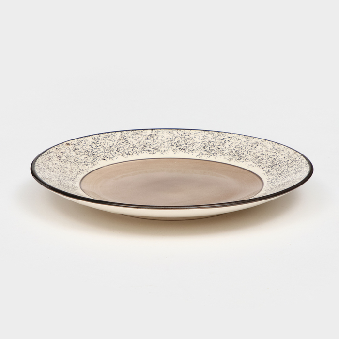 Тарелка керамическая Алладин, 25 см, серая, 1 сорт, Иран тарелка поднос керамика серая 19х15 см иран