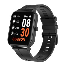 

Смарт-часы Geozon Runner G-SM12PNK, уведомления, пульс, сон, давление, кислород, черные