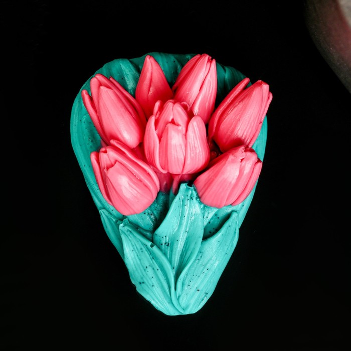 фото Фигурное мыло "букет тюльпанов" 65гр мыльные штучки