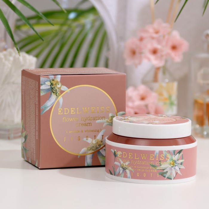 крем для лица jigott крем для лица эдельвейс edelweiss flower hydration cream Крем для лица Jigott c экстрактом эдельвейса Edelweiss Flower Hydration Cream, 100 мл