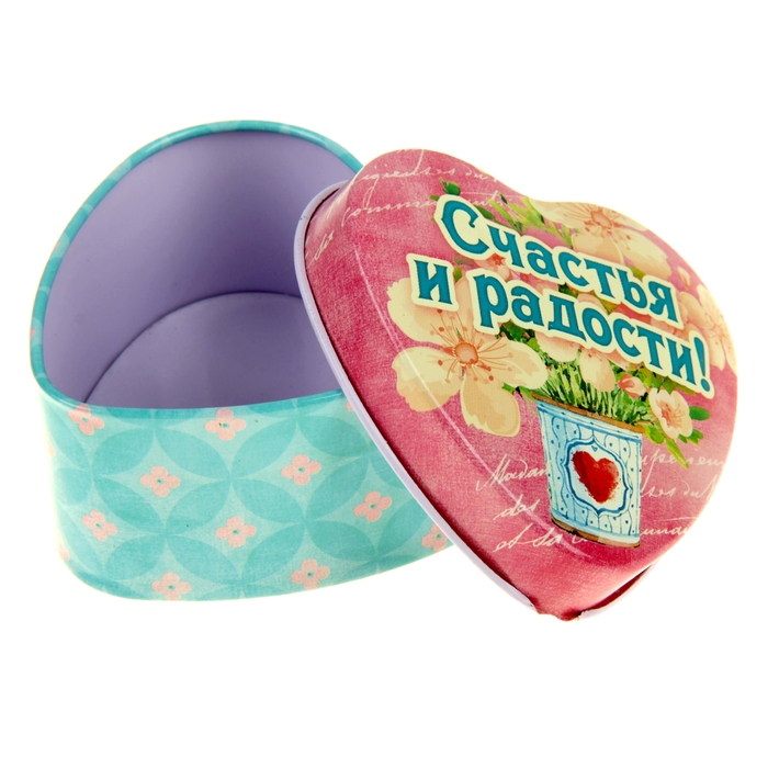 Шкатулка-сердце "Счастья и радости"