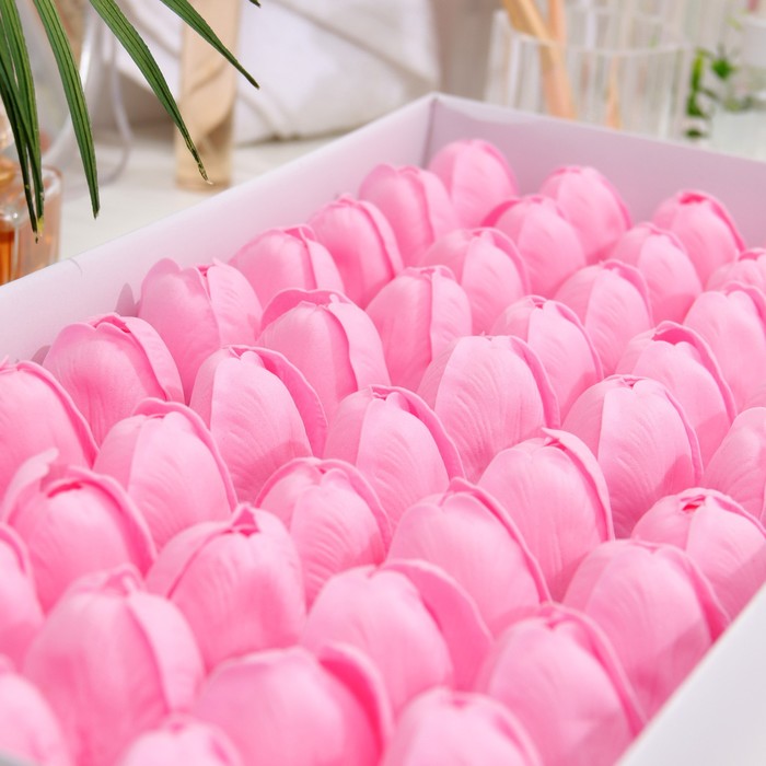 Тюльпаны мыльные розовые, набор 50 шт