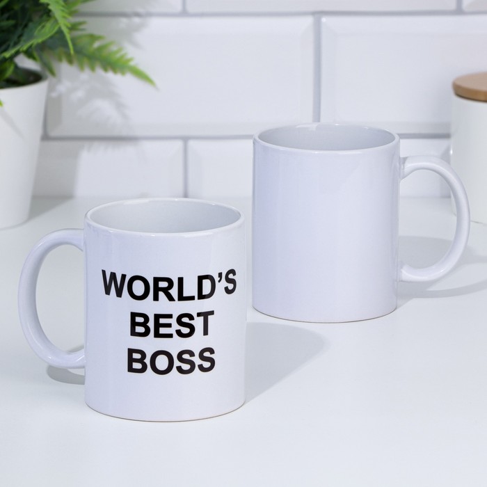 Кружка сублимация WORLD'S BEST BOSS, c нанесением кружка сублимация best of the best c нанесением