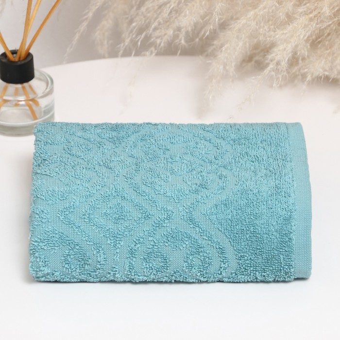 фото Полотенце махровое 50х80+/-2см, ritmica, цвет пыльная мята, 420г/м, 100% хлопок nefertiti