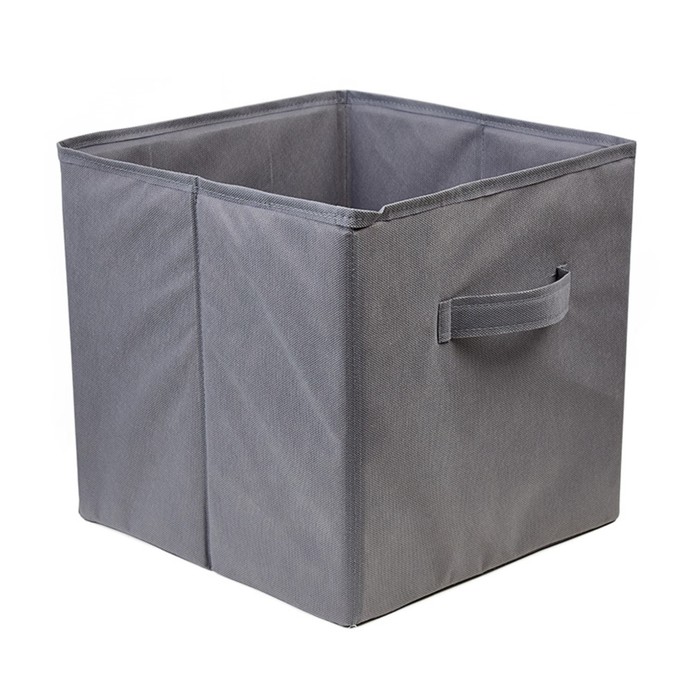 Короб для хранения вещей Polini Home, 30х30х30 см, цвет серый короб для хранения вещей пуф 31 тс серый
