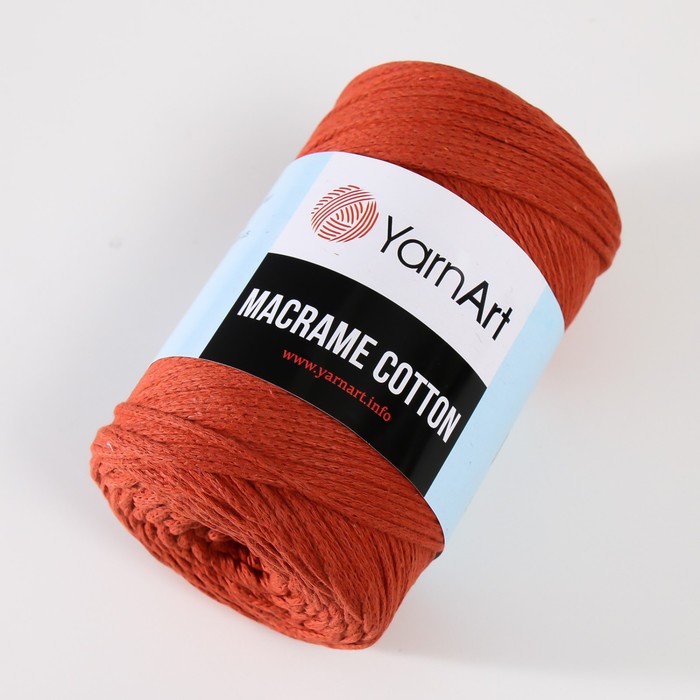 

Пряжа "Macrame Cotton" 20% полиэстер, 80% хлопок 225м/250гр (785 терракот)