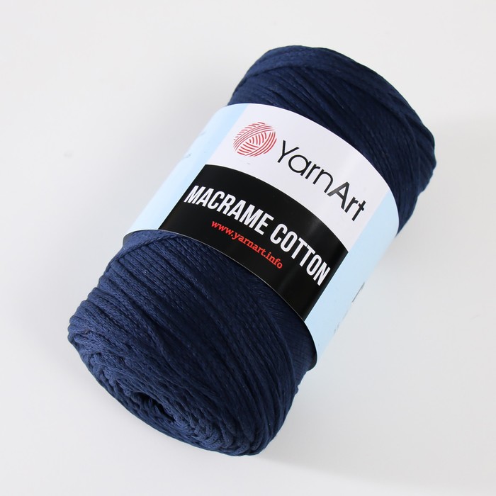 

Пряжа "Macrame Cotton" 20% полиэстер, 80% хлопок 225м/250гр (784 т.синий)