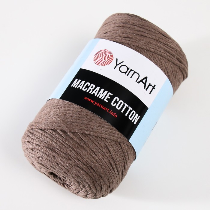 

Пряжа "Macrame Cotton" 20% полиэстер, 80% хлопок 225м/250гр (791 какао)