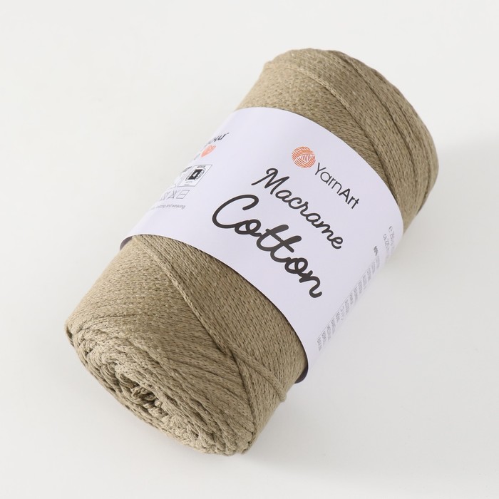 

Пряжа "Macrame Cotton" 20% полиэстер, 80% хлопок 225м/250гр (793 серо-бежевый)
