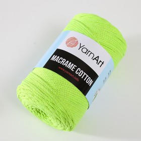 

Пряжа "Macrame Cotton" 20% полиэстер, 80% хлопок 225м/250гр (801 ярк.салат)