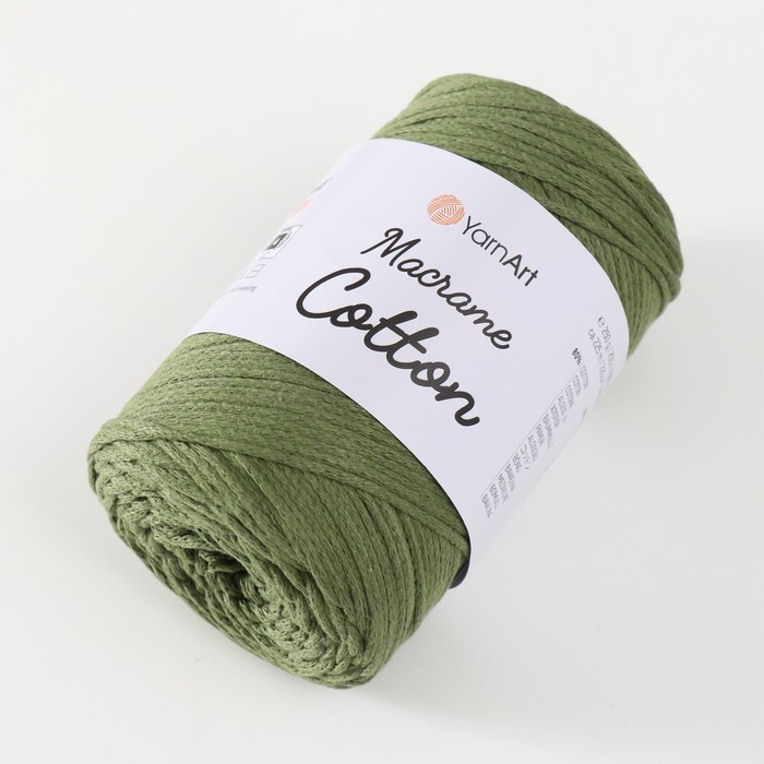 

Пряжа "Macrame Cotton" 20% полиэстер, 80% хлопок 225м/250гр (787 аспарагус)