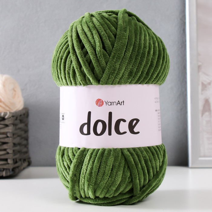 

Пряжа "Dolce" 100% микрополиэстер 120м/100гр (797 болотный)