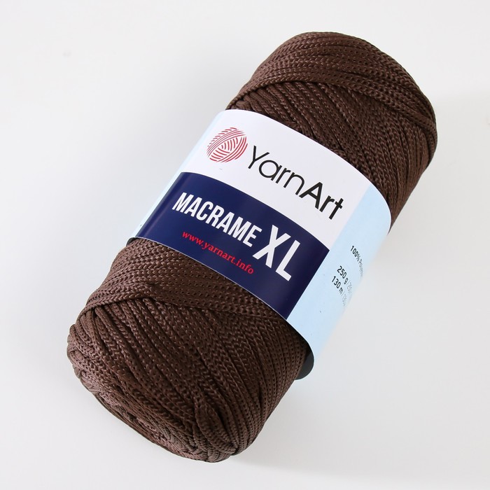 

Пряжа "Macrame XL" 100% полиэстер 130м/250г (157 шоколад)