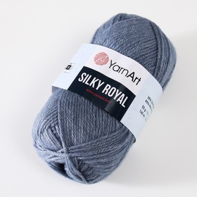 

Пряжа "Silky Royal" 65% мерин.шерсть, 35% иск.шелк 140м/50г (431 серый джинс)