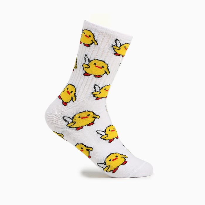 

Носки «Цыплята», цвет белый, размер 23