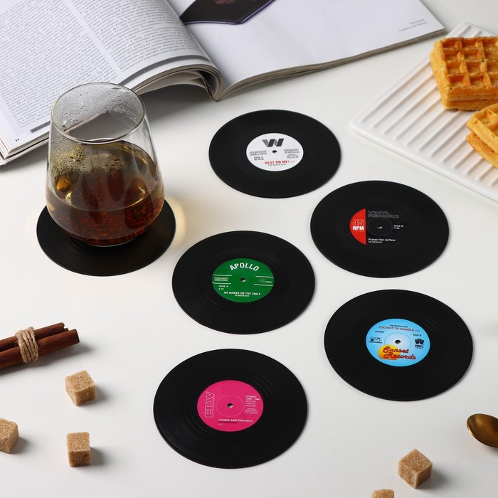 

Набор подставок для горячего "Retro Vinyl" 6 шт.
