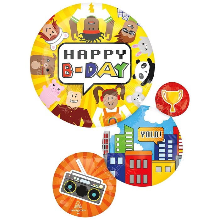 

Шар фольгированный 28" "ФИГУРА/Й35 HB Party Блоки ВиртуальнМир"