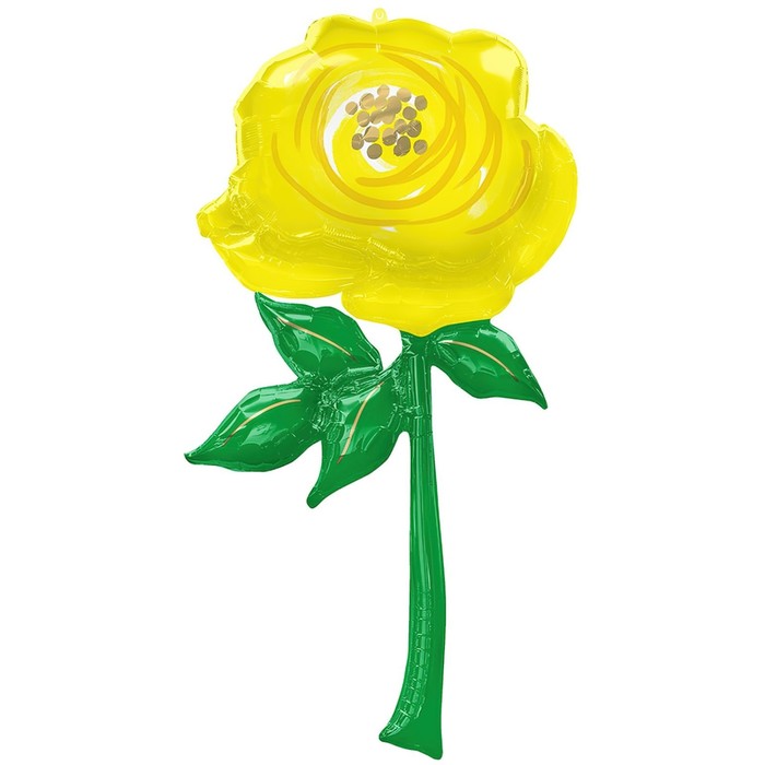 Шар фольгированный 54 Желтая роза
