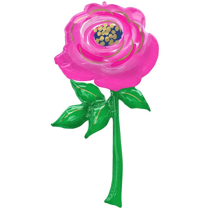 Шар фольгированный 54 Розовая роза набор шар фольгированный 37 роза акварель розовая 5 шт