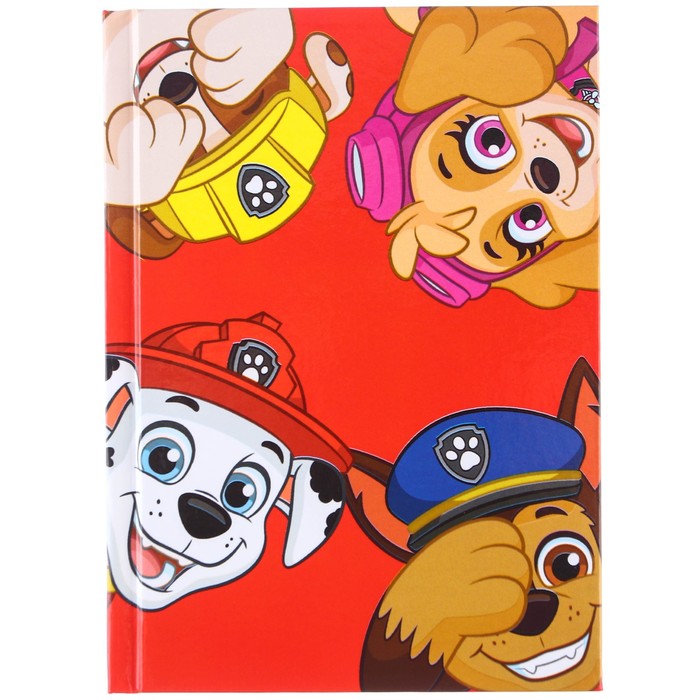 Блокнот А6, 64 листа, в твёрдой обложке, PAW PATROL