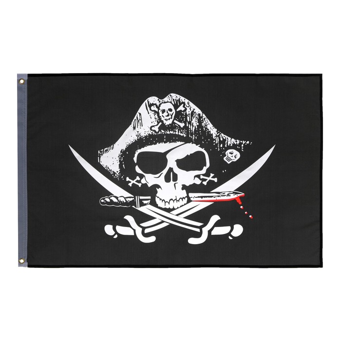 Флаг Пираты, 60 х 90 см, полиэстер
