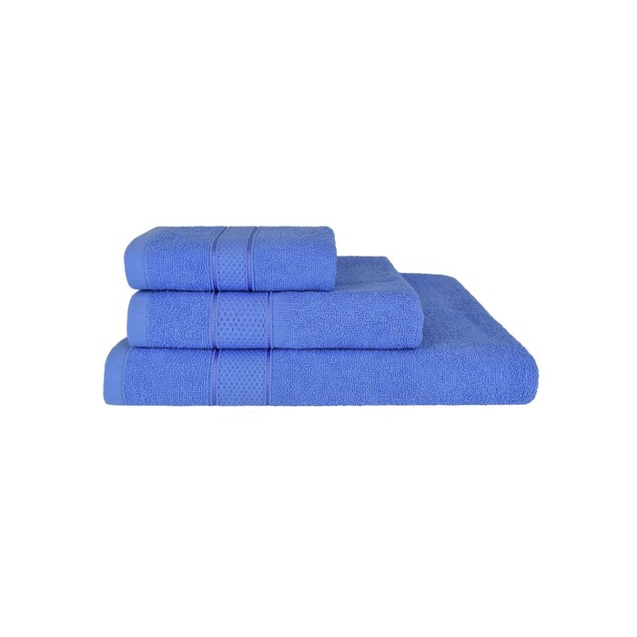Полотенце махровое, размер 30х60 см, цвет голубой
