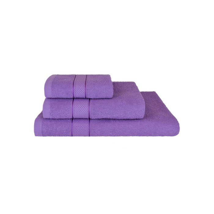 Полотенце махровое, размер 30х60 см, цвет фиолетовый