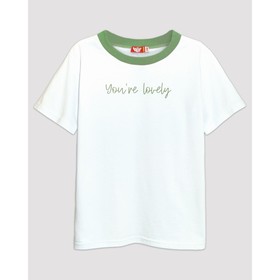 

Футболка для девочки, рост 140 см, цвет оливковый