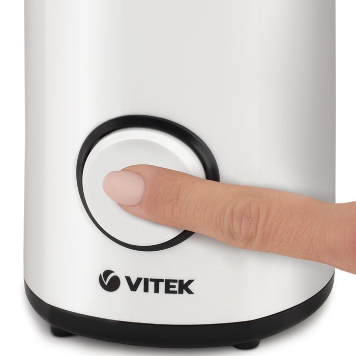 

Кофемолка Vitek VT-1541 W, электрическая, ножевая, 150 Вт, 50 г, бело-чёрная
