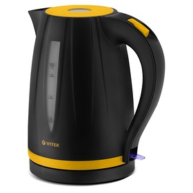 

Чайник электрический Vitek VT-1168BK, пластик, 1.7 л, 2200 Вт, черно/желтый