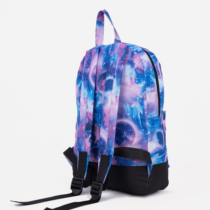 фото Рюкзак школьный из текстиля на молнии, 1 карман, цвет фиолетовый зфтс