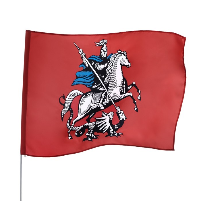 Флаг Москвы, 90 х 135, полиэфирный шелк, без древка