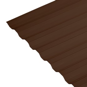 Поликарбонат монолитный, кровельный, трапеция 0.8 мм, 2 × 1,05 м, коричневый Ош