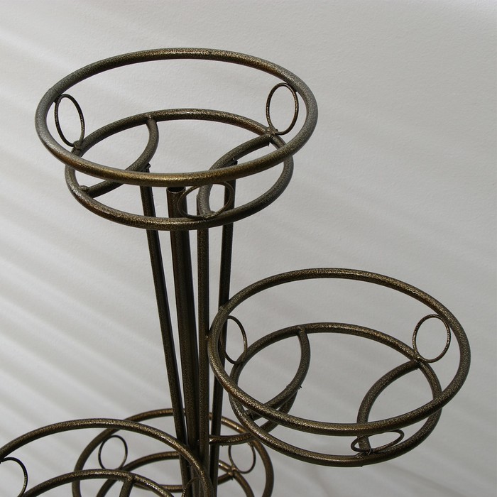 фото Подставка для цветов, напольная, на 4 горшка, d = 17 см, бронзовая, «консул»