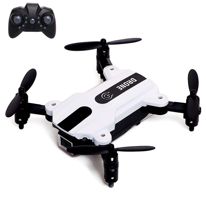 Квадрокоптер FLASH DRONE, камера 480P, Wi-Fi, с сумкой, цвет белый цена и фото