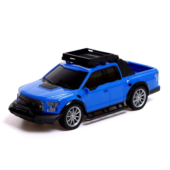 фото Машина радиоуправляемая race, 1:16, педали и руль, работает от батареек, цвет синий автоград