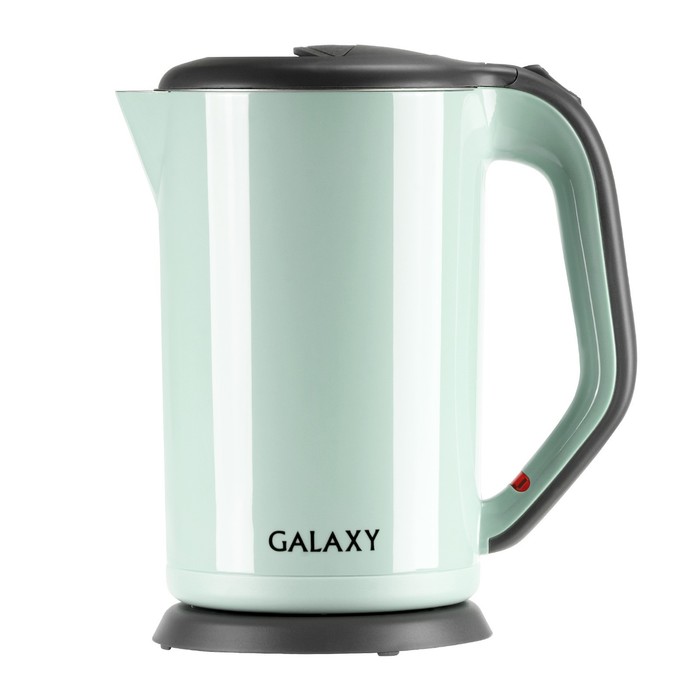 Чайник электрический Galaxy GL 0330, пластик, колба металл, 1.7 л, 2000 Вт, голубой