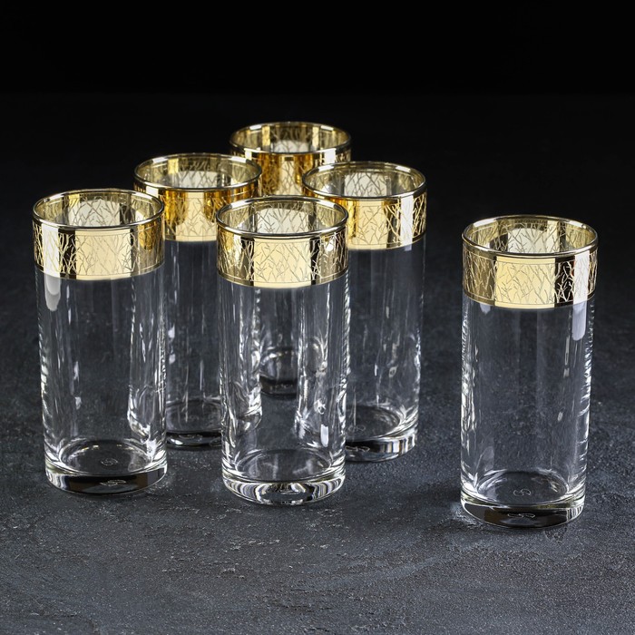 фото Набор стаканов для сока «флора», 290 мл, 6 шт гусь-хрустальный стекольный завод
