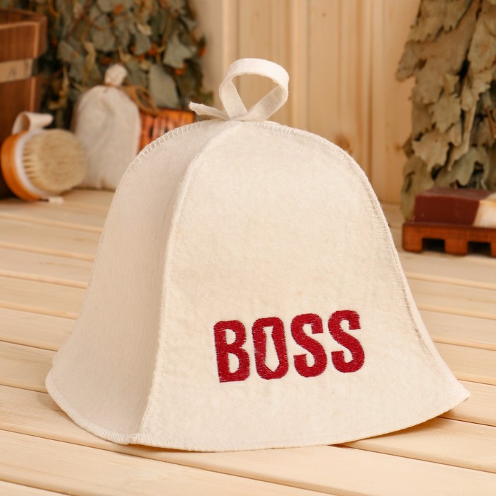 

Шапка для бани "BOSS" 100% шерсть